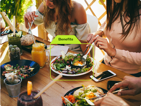 Women eating lunch together